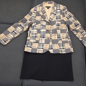 Brooks Brothers Checkered Blazer - Navy and Beige